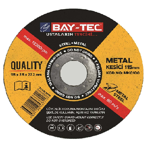 Bay-Tec Metal Kesici 115 x 2.5 x 22-23 mm (25/Paket)